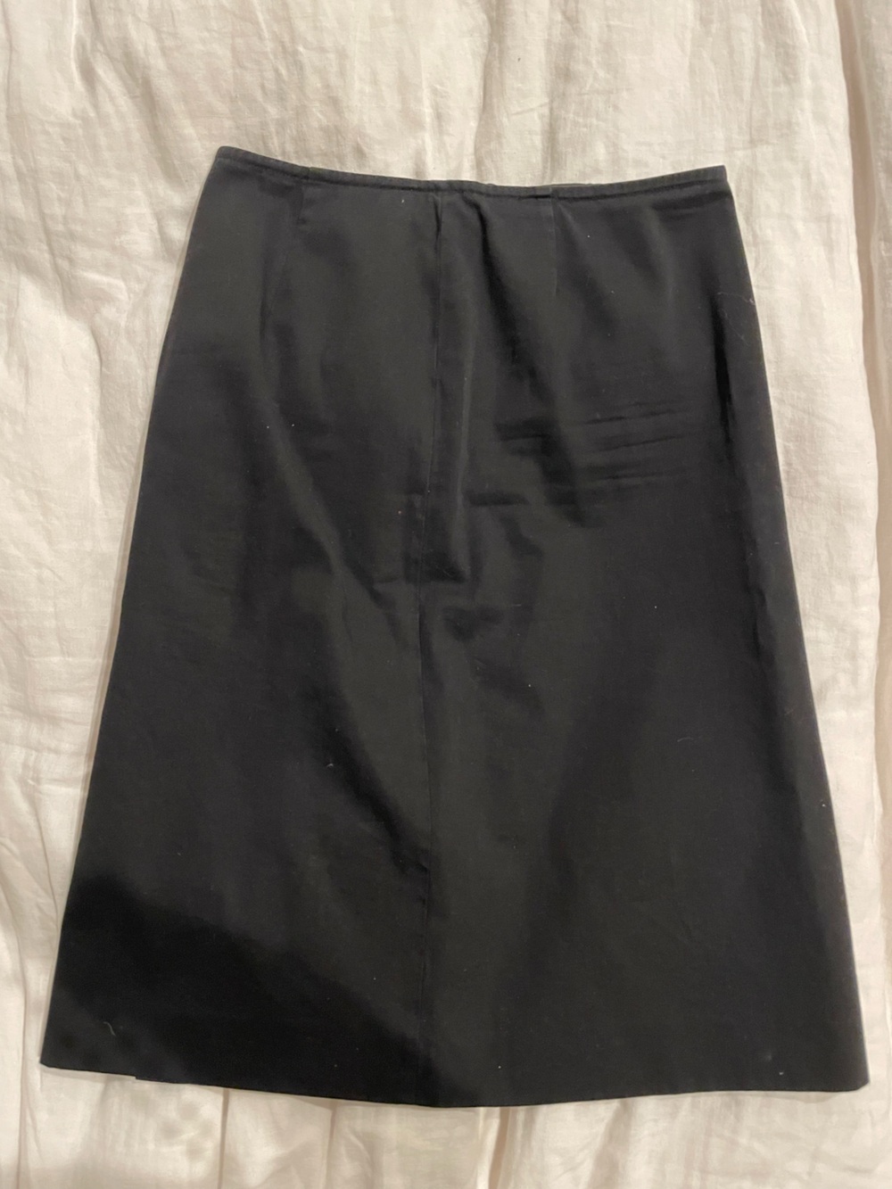 Prada Black Cotton Skirt with Branded Waist